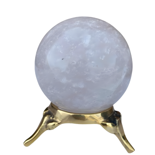 Clear Quartz Sphere Approx. 200g Display Stand is not Included