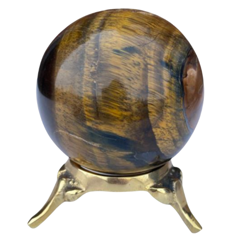 Tiger Eye Sphere Approx. 200g Display Stand is not Included